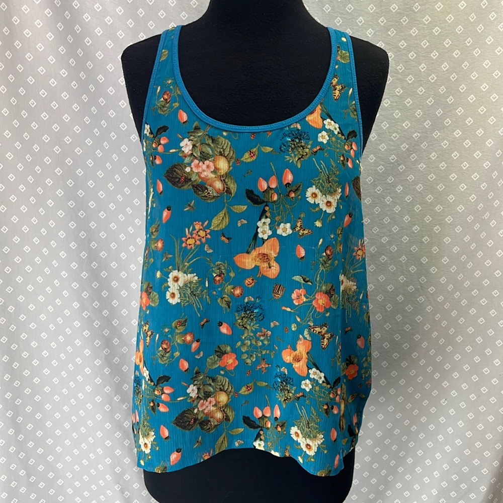 Princess Vera Wang Floral Mesh Tank Top